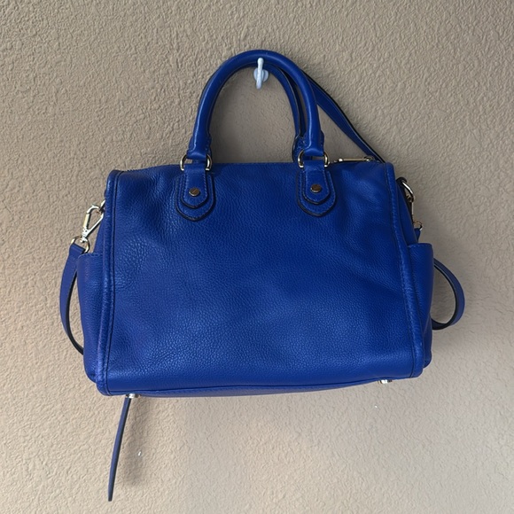 MICHAEL KORS BLUE LEATHER SATCHEL PURSE HANDBAG . - Picture 5 of 12